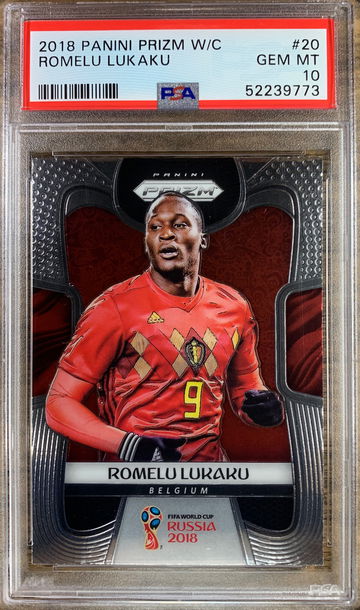 2018 Panini Prizm World Cup #20 Romelu Lukaku Belgium Inter Milan PSA 10