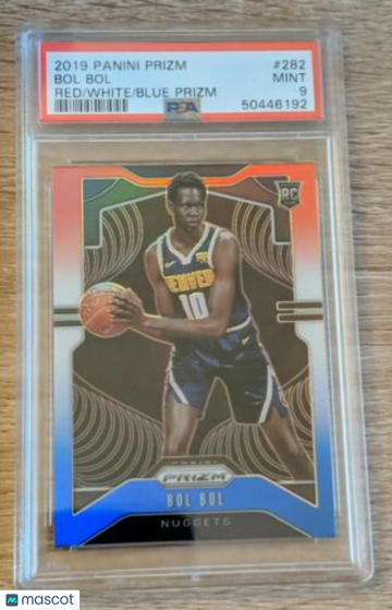 2019 Panini Prizm Bol Bol #282 Red/White/Blue Prizm Parallel PSA 9