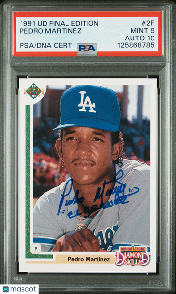 1991 Upper Deck Final Edition Pedro Martinez #2F Rookie PSA 9 Auto 10