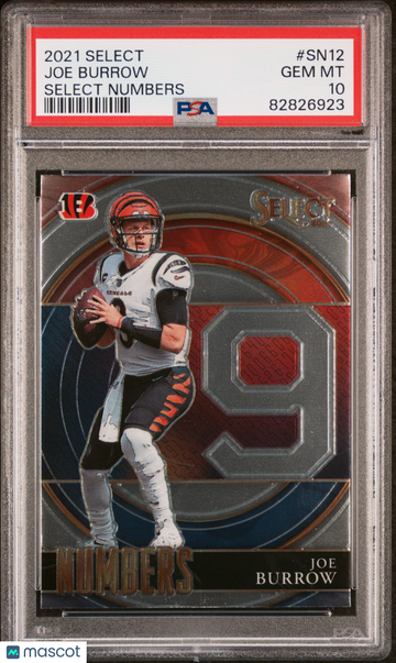 2021 Panini Select Select Numbers Joe Burrow #SN12 PSA 10