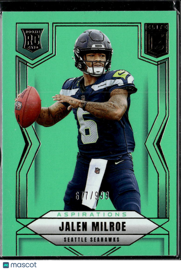 Jalen Milroe 2025 Panini Donruss Elite Aspirations /999 Seattle Seahawks