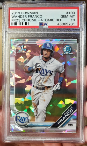 2019 Bowman Chrome Wander Franco Atomic Refractor PSA 10