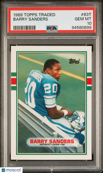 1989 Topps Traded Barry Sanders #83T PSA 10
