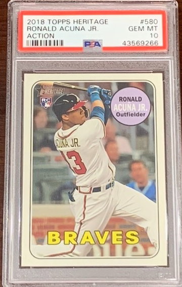 2018 Heritage Ronald Acuna Jr. Action PSA 10