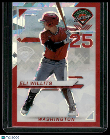 2025 Panini Prospect Edition Prizm Eli Willits #155 Red Ice