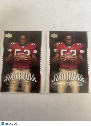 (2) 2007 Upper Deck Star Rookie Exclusive RC 49ers Patrick Willis #288