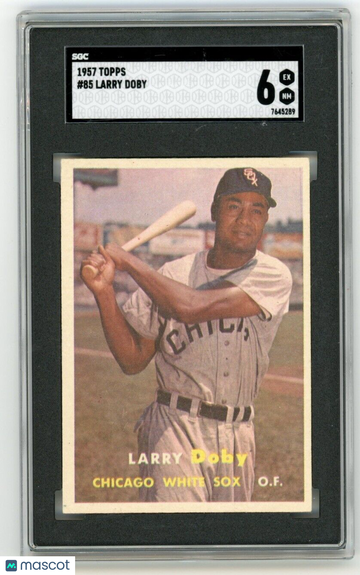 1957 Topps #85 Larry Doby Chicago White Sox SGC 6 EX-MT HOF