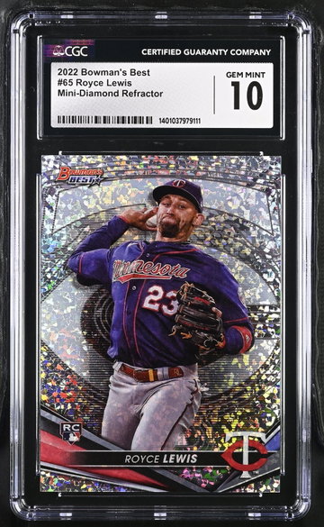2022 BEST ROYCE LEWIS MINI-DIAMOND REFRACTOR #65 CGC 10 BS.B1.03