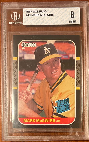 MARK MCGWIRE 87 DONRUSS BGS 8 RC