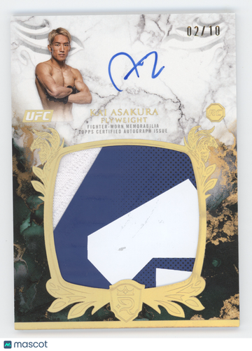 2025 Topps Royalty Collection UFC Kai Asakura #RRA-KA 02/10 RC Rookie Relic Autograph Card