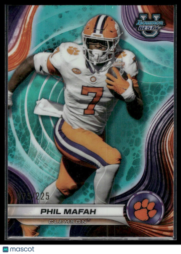 2024 Bowman University Best Phil Mafah #38 Aqua Refractor /225 SN