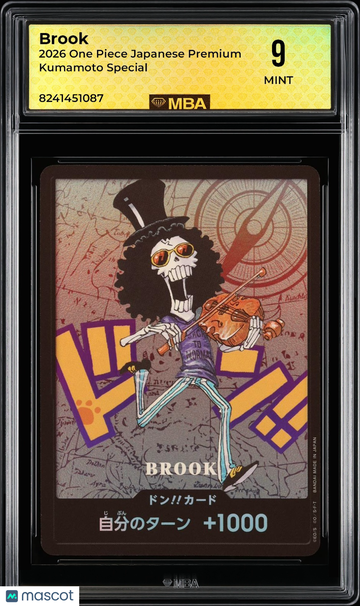 2026 One Piece Japanese Premium Kumamoto Special Brook 9 MBA 9