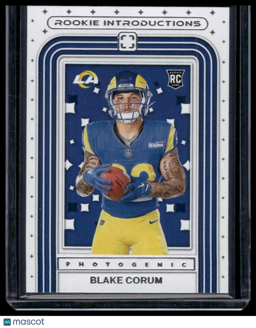 2024 Panini Photogenic Rookie Introductions Blake Corum #No. 17 RC
