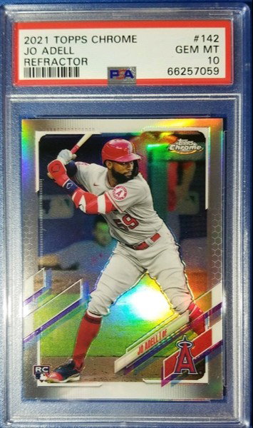 2021 Topps Chrome Refractor Jo Adell #142 PSA 10 Angels