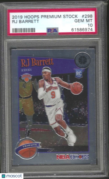 2019 Panini Hoops Premium Stock RJ Barrett #298 PSA 10