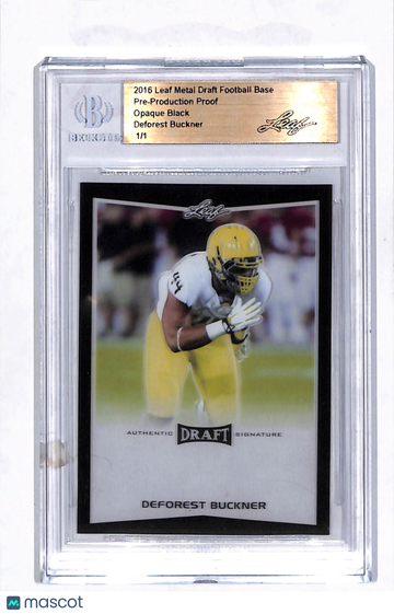 2016 Leaf Metal Draft Football DeForest Buckner Opaque Black 1/1 Pre-Production Proof