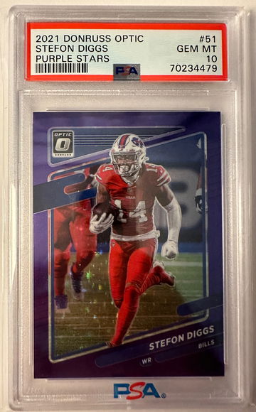 2021 Donruss Optic Stefon Diggs Purple Stars  Buffalo Bills