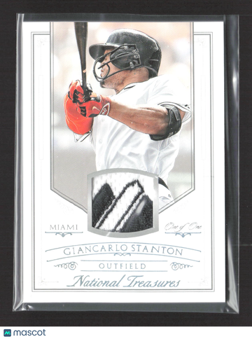 2015 Panini National Treasures Giancarlo Stanton #121 Game-used material