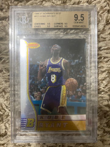 1996-97 Bowman Best R23 Kobe Bryant Rookie RC Bgs 9.5 Gem Mint