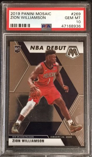 2019-20 Mosaic - ZION WILLIAMSON - NBA Debut - PSA 10
