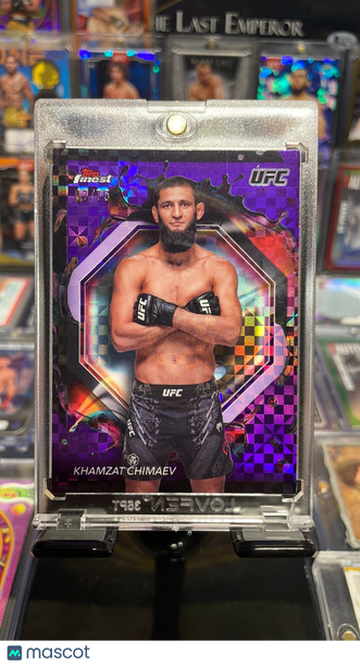 2024 Topps Finest SSP Refractor Khamzat Chimaev /75 Trading Card