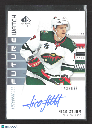 2020 Upper Deck SP Authentic Future Watch Nico Sturm #166