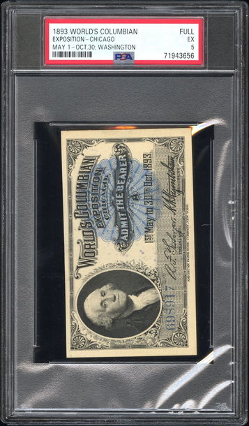 1893 Chicago World’s Fair Columbian Exposition George Washington PSA 5