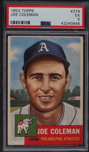 1953 Topps Baseball Joe Coleman #279 PSA 5