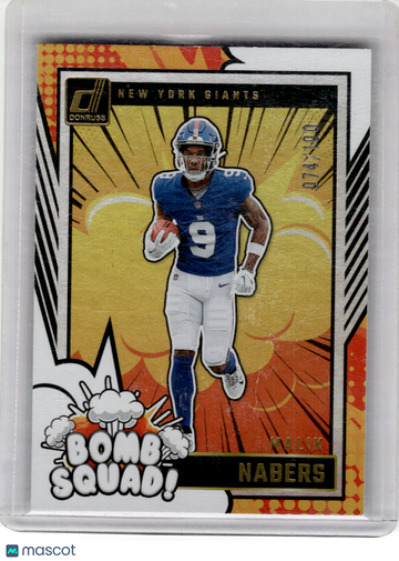 2024 Panini Donruss Bomb Squad Football—Malik Nabers #25 074/190—Very Good