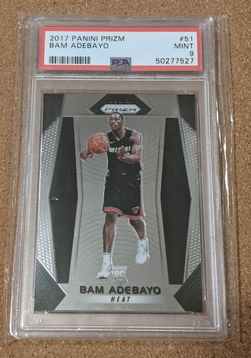 2017-18 PRIZM BASKETBALL 🏀 BAM ADEBAYO PSA 9 ROOKIE MIAMI HEAT RC 🔥