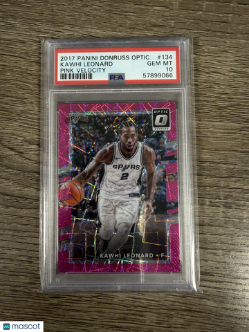 2017 Panini Donruss Optic Kawhi Leonard #134 Pink Velocity PSA 10