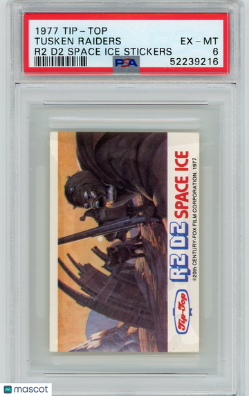 1977 Tip-Top R2 D2 Space Ice Stickers Tusken Raiders PSA 6