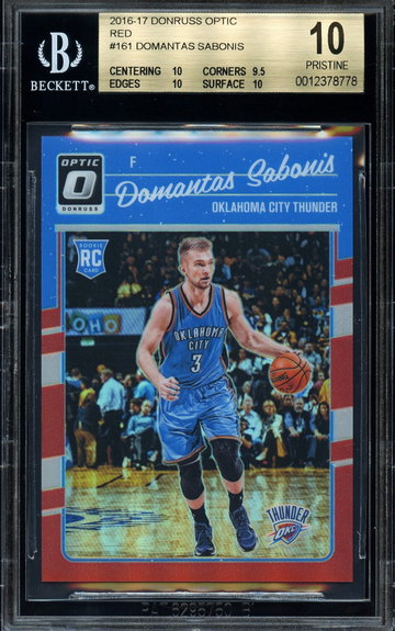 2016 Optic Red Domantas Sabonis /99 BGS 10 Pristine