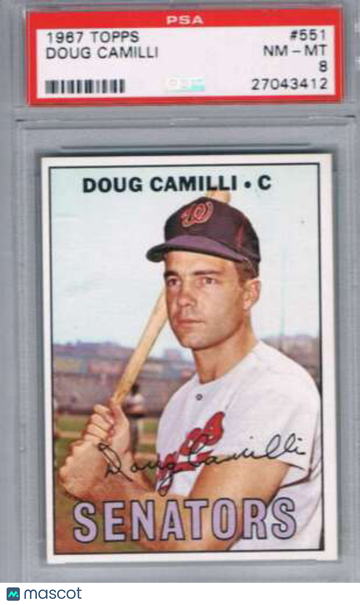 1967 Topps Doug Camilli #551 Base Set PSA PSA 8