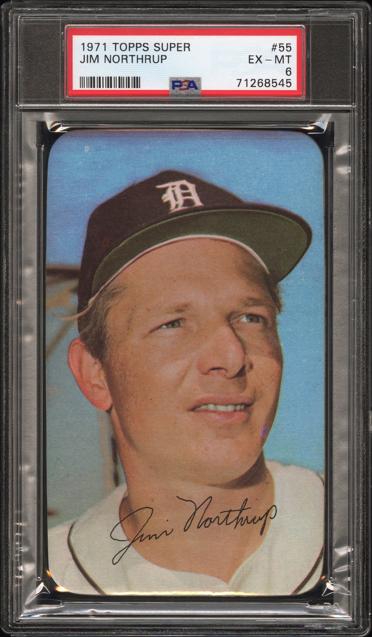 1971 Topps Super Jim Northrup #55 PSA 6 P1367