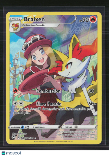 Pokemon 2022 Silver Tempest Braixen CHR #TG01/TG30