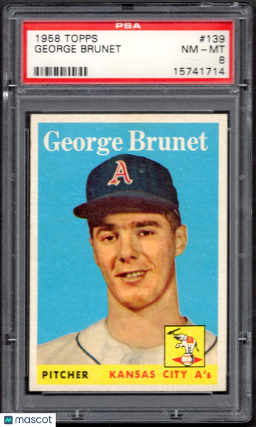 1958 Topps George Brunet #139 PSA 8