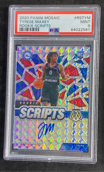 2020 Panini Mosaic Tyrese Maxey Rookie Scripts