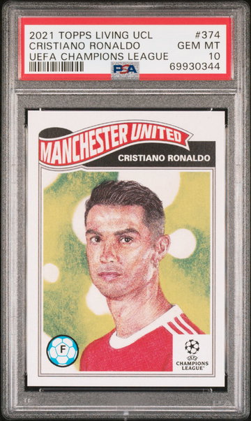 2021 Topps Living UEFA Champions League Cristiano Ronaldo #374 PSA 10