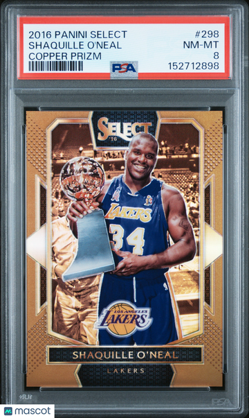 2016 Panini Select Shaquille O'Neal #298 Copper Prizm /49 PSA 8