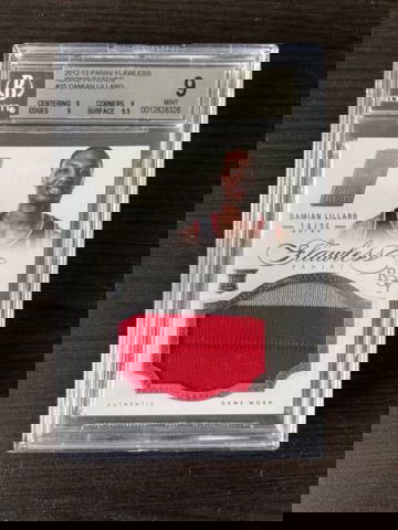 Damian Lillard 2012-13 Panini Flawless Rookie Patch RC /25 Game Worn BGS 9