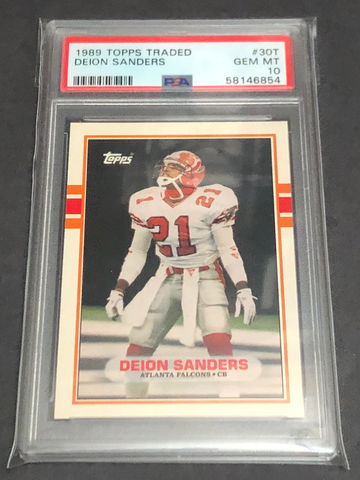 1989 Topps Traded Deion Sanders RC PSA 10