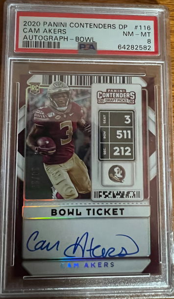 2020 Panini Contenders Cam Akers Auto