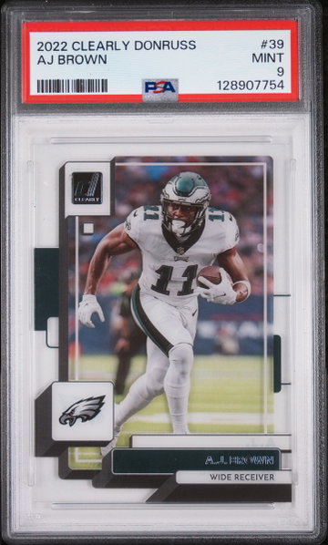 2022 Panini Clearly Donruss Aj Brown #39 PSA 9