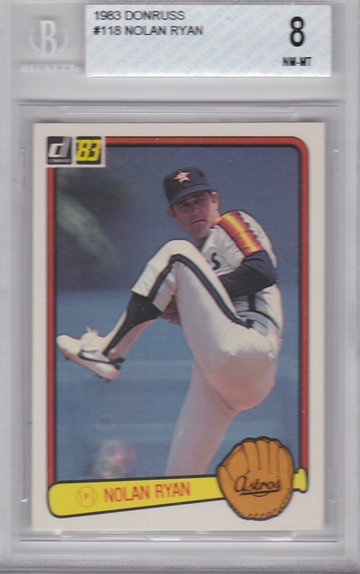 1982 Donruss Nolan Ryan #118 BGS NM-MT 8
