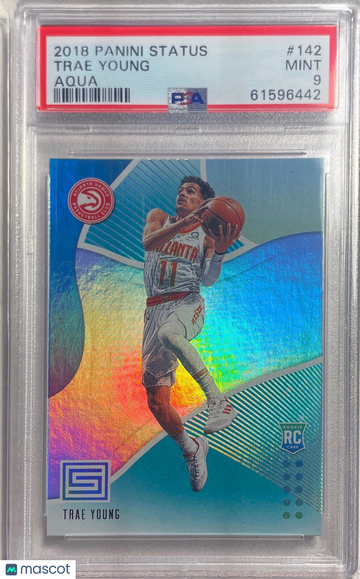2018 Panini Status Trae Young #142 Aqua PSA 9