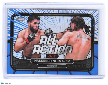 2026 Topps Chrome UFC All Action Nassourdine Imavov #AA-9 Blue RayWave /150 Short Print Parallel/Variety Insert Low Pop