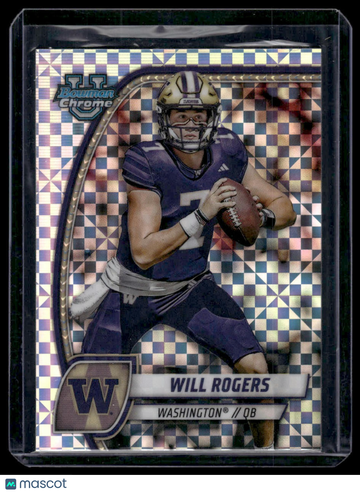2024 Bowman University Chrome Will Rogers #185 X-Fractor