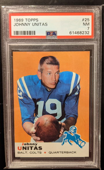 1969 Topps Johnny Unitas PSA 7 Centered