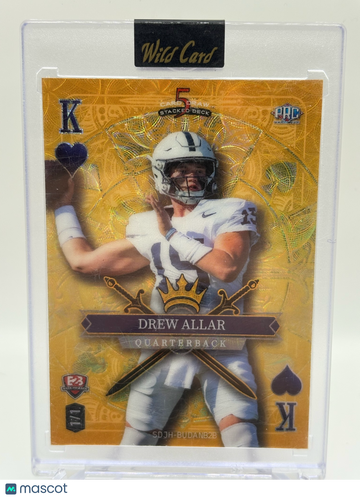 2023 Wild Card 5 Stacked Deck Bryce Underwood Drew Allar Gold /1